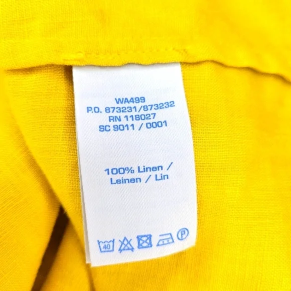 [Like New] Boden 100% Linen Keyhole Neck 3/4 Sleeve Tunic Size 4 - Picture 9 of 9